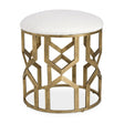 Modern European furniture - Gold Openwork Accent Stool  - www.oroa.com