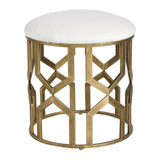 Modern European furniture - Gold Openwork Accent Stool  - www.oroa.com