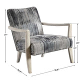 Abstract Print Chenille Accent Chair | Uttermost Watercolor