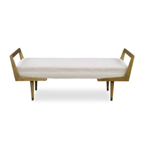 Tufted Beige Fabric Bench by Uttermost Waylon