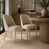 Modern European furniture - Welted Trim Modern Dining Chairs (2)  - www.oroa.com