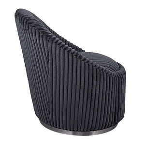   Fluted Chenille Swivel Chair | Oroa.com