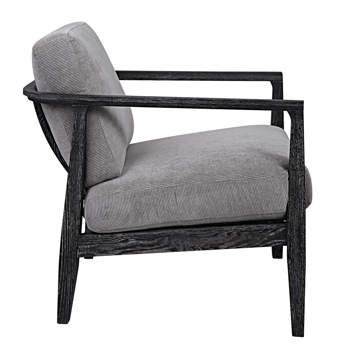   Gray Oak Cushioned Lounge Chair | Oroa.com