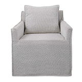 Gray Boucle Slipcover Swivel Chair | Uttermost Welland