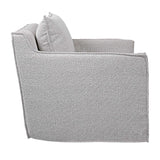 Gray Boucle Slipcover Swivel Chair | Uttermost Welland