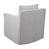 Gray Boucle Slipcover Swivel Chair | Uttermost Welland
