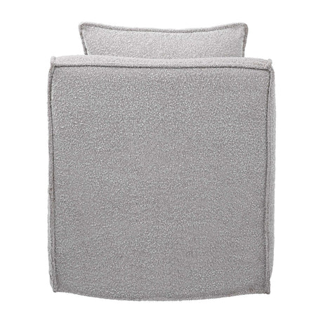 Gray Boucle Slipcover Swivel Chair | Uttermost Welland
