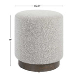 Cylindrical Textured Fabric Ottoman | Uttermost Avila