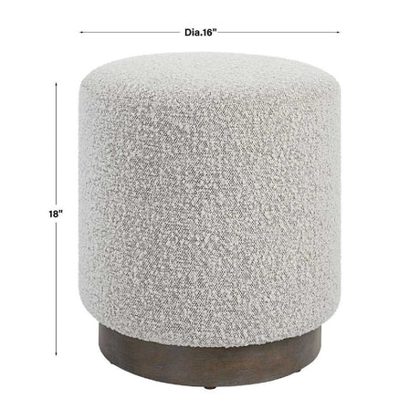 Cylindrical Textured Fabric Ottoman | Uttermost Avila