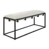 Modern European furniture - White Waffle Seat Bench - www.oroa.com