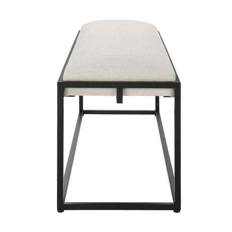 Modern European furniture - White Waffle Seat Bench - www.oroa.com