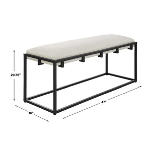   White Waffle Seat Bench | Oroa.com