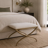 Curved Gold Frame Bench S | Uttermost Crossing
