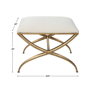   Curved Gold Frame Bench S | Oroa.com