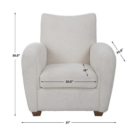 Shearling-Inspired Accent Chair | Uttermost Teddy