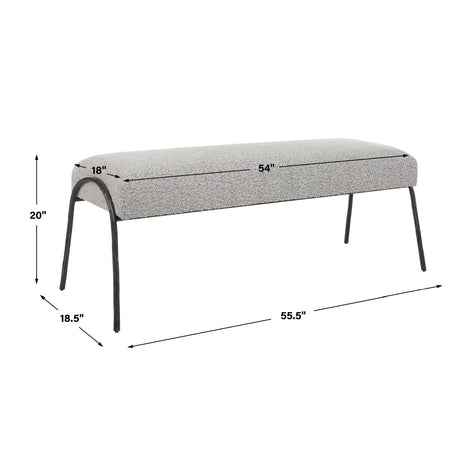 Boucle Scandinavian Bench | Uttermost Jacobsen