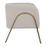 Modern European furniture - White Shearling Accent Chair - www.oroa.com