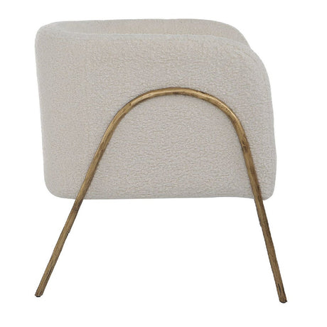 Modern European furniture - White Shearling Accent Chair - www.oroa.com