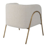 Modern European furniture - White Shearling Accent Chair - www.oroa.com