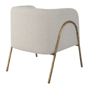   White Shearling Accent Chair | Oroa.com