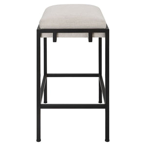   White Fabric Seat Counter Stool | Oroa.com