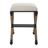 Modern European furniture - Cream Cotton Counter Stool - www.oroa.com