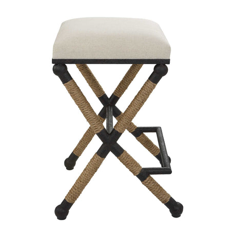 Modern European furniture - Cream Cotton Counter Stool - www.oroa.com