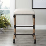 Modern European furniture - Cream Cotton Counter Stool - www.oroa.com