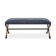 Modern European furniture - Blue Cotton Blend Bench - www.oroa.com
