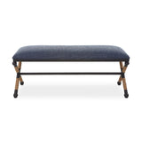 Modern European furniture - Blue Cotton Blend Bench - www.oroa.com