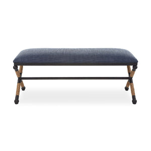   Blue Cotton Blend Bench | Oroa.com