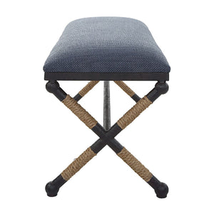   Blue Cotton Blend Bench | Oroa.com