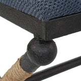 Modern European furniture - Blue Cotton Blend Bench - www.oroa.com