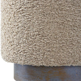 Cylindrical Textured Fabric Ottoman | Uttermost Avila