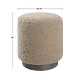 Cylindrical Textured Fabric Ottoman | Uttermost Avila
