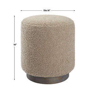   Cylindrical Textured Fabric Ottoman | Oroa.com