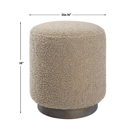 Cylindrical Textured Fabric Ottoman | Uttermost Avila
