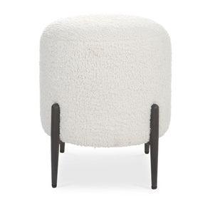 Modern European furniture - White Shearling Ottoman - www.oroa.com