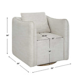 Flanged Edge Swivel Chair | Uttermost Corben