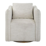 Flanged Edge Swivel Chair | Uttermost Corben