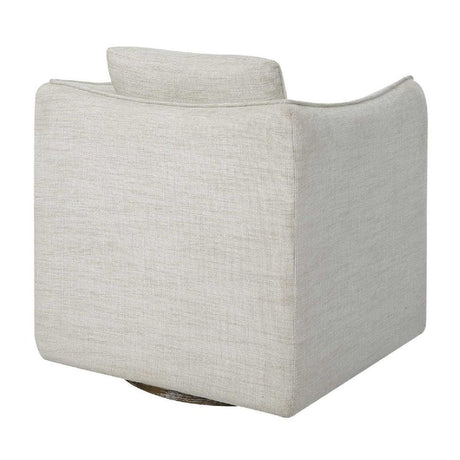 Flanged Edge Swivel Chair | Uttermost Corben