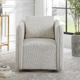 Flanged Edge Swivel Chair | Uttermost Corben