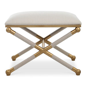   Gold Framed White Bench S | Oroa.com
