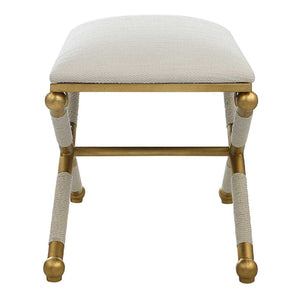   Gold Framed White Bench S | Oroa.com