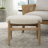 Modern European furniture - Oak Base White Fabric Bench S - www.oroa.com