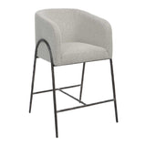 Modern European furniture - Barrel-Back Boucle Counter Stool - www.oroa.com