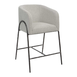   Barrel-Back Boucle Counter Stool | Oroa.com
