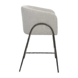 Modern European furniture - Barrel-Back Boucle Counter Stool - www.oroa.com