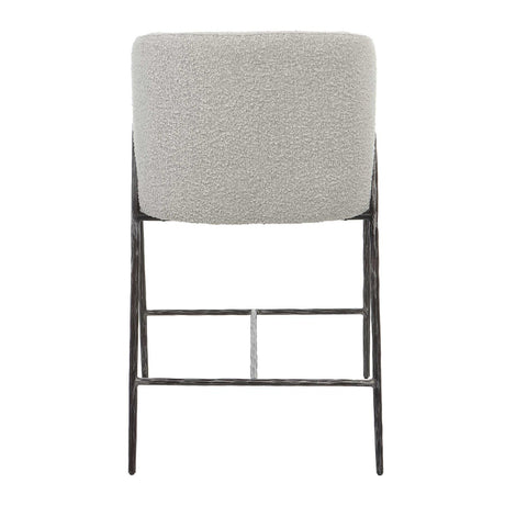 Modern European furniture - Barrel-Back Boucle Counter Stool - www.oroa.com
