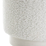 Modern European furniture - White Shearling Ottoman - www.oroa.com